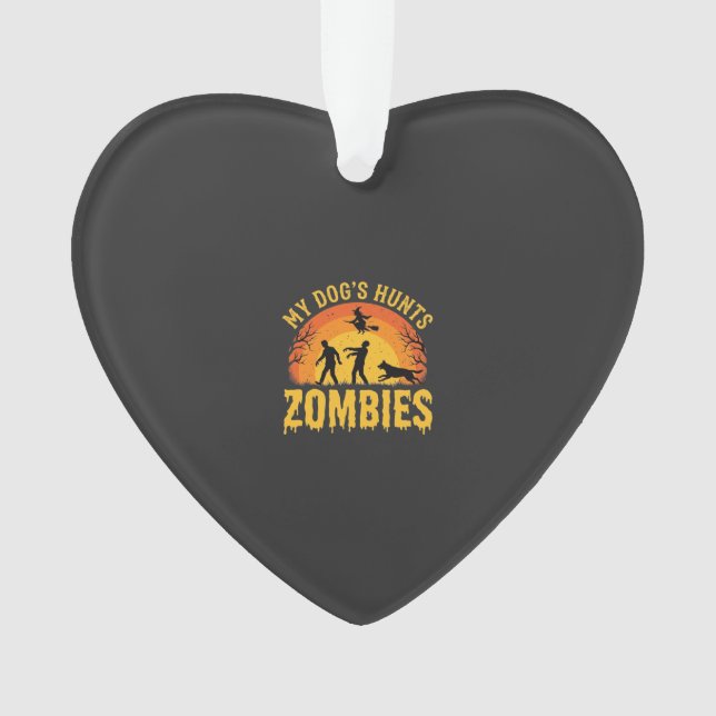 Chien Chasse Les Zombies Design Halloween (devant)