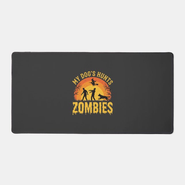 Chien Chasse Les Zombies Design Halloween (Recto)
