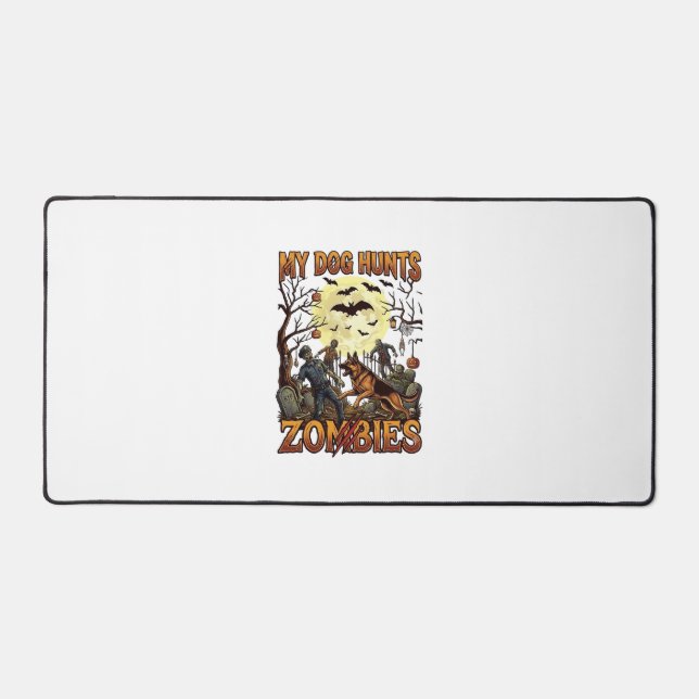 Chien chasse les zombies Halloween Berger Allemand (Recto)