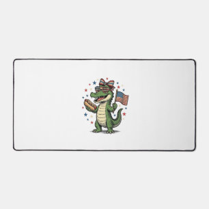 Chien Chaud Alligator Patriotique Vintage Vector T