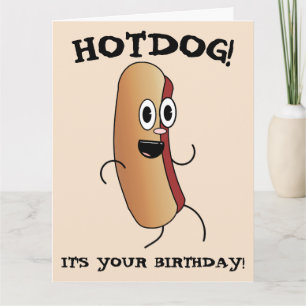 CHIEN CHAUD FUNNY CARTE DE SALUT D'ANNIVERSAIRE