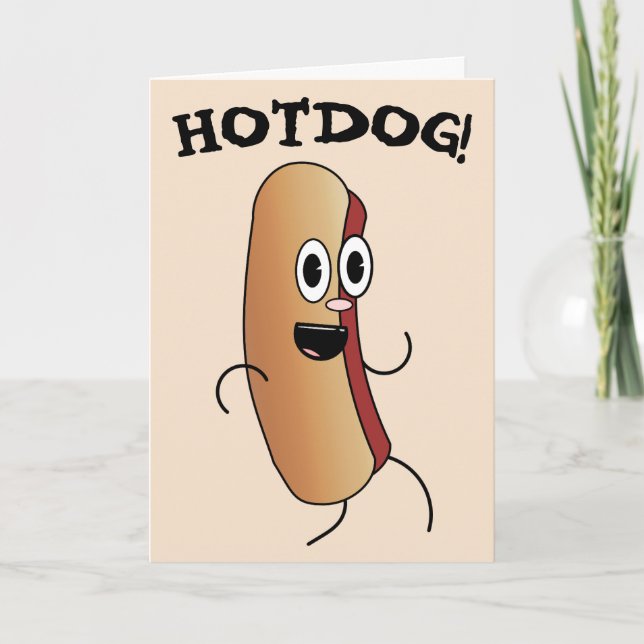 CHIEN CHAUD FUNNY CARTE DE SALUT D'ANNIVERSAIRE (Devant)