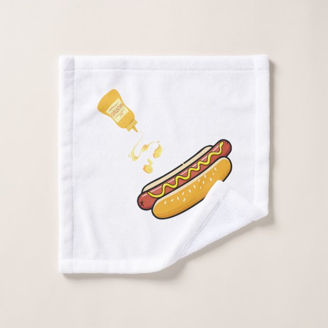 Chien Chaud Mignon & Flacon de Moutarde (Gant de toilette)