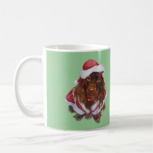 Chien chiot mignon habillé pour noël mug
