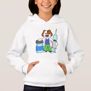 Chien comme docteur avec seringue