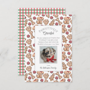 Chien Cookies Puppy's First Christmas Carte de rem