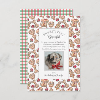 Chien Cookies Puppy's First Christmas Carte de rem