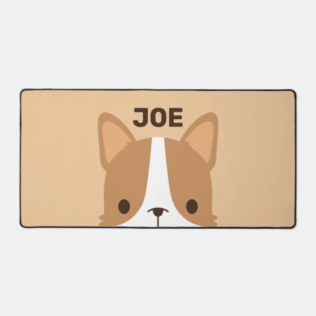 Chien Corgi mignon avec nom personnalisé (Recto)