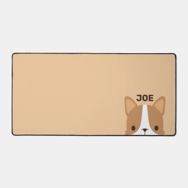 Chien Corgi mignon avec nom personnalisé (Recto)