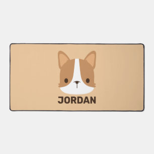 Chien Corgi mignon avec nom personnalisé