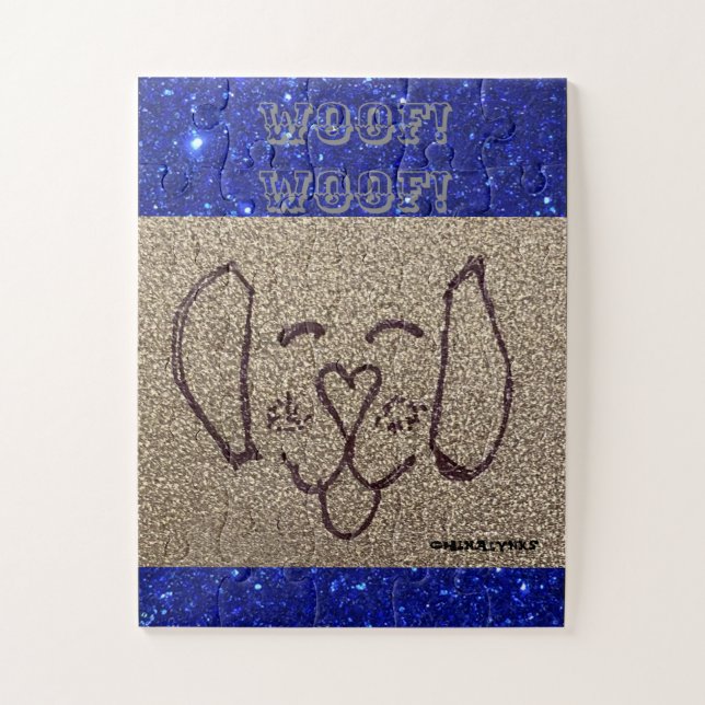 CHIEN COUPÉ FACE PUZZLE (Vertical)