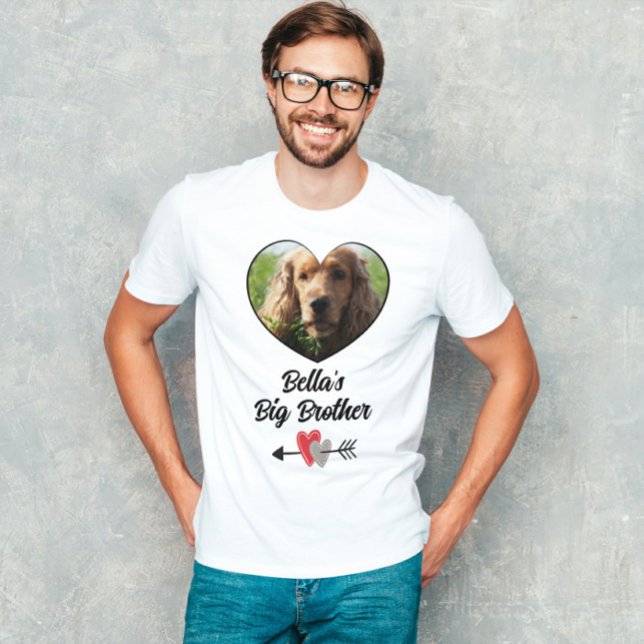 Chien customisé photo grand frère T-Shirt (Créateur téléchargé)