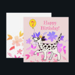 Chien dalmate souhaite bon septième anniversaire!<br><div class="desc">Dalmatian spotty doggy vous souhaite un joyeux anniversaire. Prenez un Anniversaire Pawsome !</div>