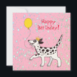 Chien dalmate souhaite un joyeux anniversaire<br><div class="desc">Dalmatie spoty doggy vous souhaite un joyeux anniversaire</div>