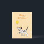 Chien dalmate souhaite un joyeux carte de remercie<br><div class="desc">Dalmatie spoty doggy vous souhaite un joyeux anniversaire</div>