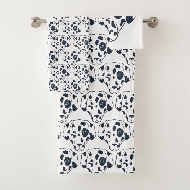 Chien Dalmatien Plan Design Ensemble de serviettes (En situation)