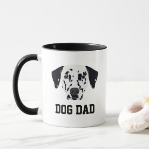 Chien Dalmatien tacheté Noir Papa Mug