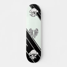 chien d'ange de skateboard