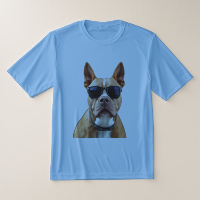 Chien dans Sunglass T-shirt compétiteur Sport-Tek  (Poser)