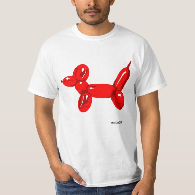 Chien de ballon - T-shirt blanc (Devant)