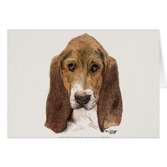 Chien de Basset Hound, aquarelle (Devant horizontal)