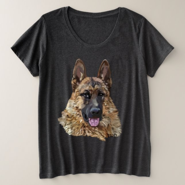 Chien de berger allemand à longs poils (Design devant)