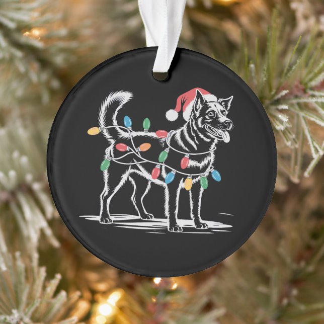 Chien de berger australien bleu festif Noël  (Arbre)