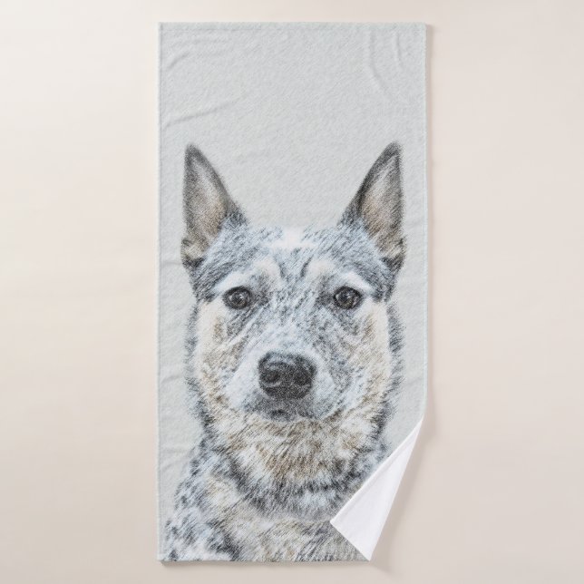 Chien de bétail australien - Cute Original Dog Art (Serviette de bain)