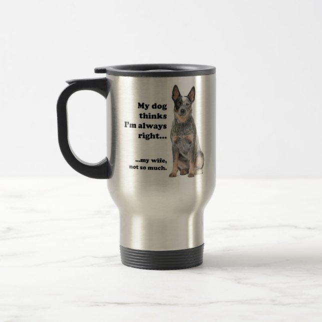 Chien de bétail / Femme Travel Mug (Gauche)