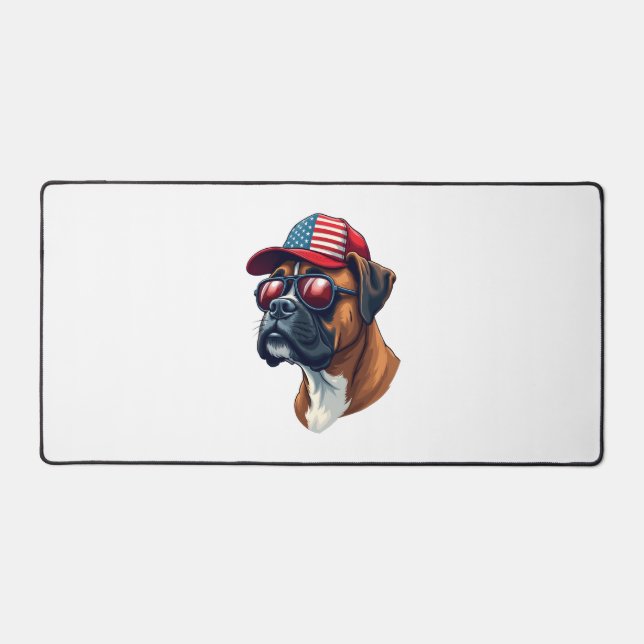 Chien de boîte portant blanc rouge bleu (Recto)