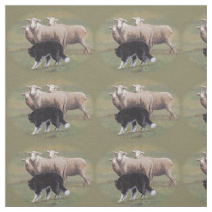 Chien de border collie vivant en troupe le tissu