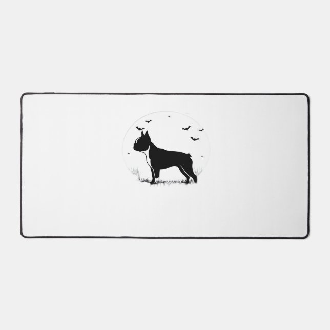 Chien de Boston Terrier - Halloween Moon Silhouett (Recto)