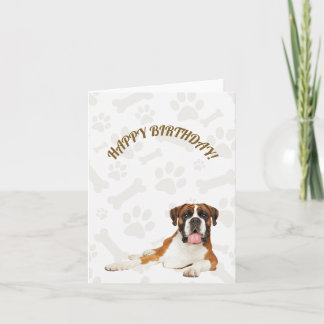 Chien de boxe Bonne carte d'anniversaire