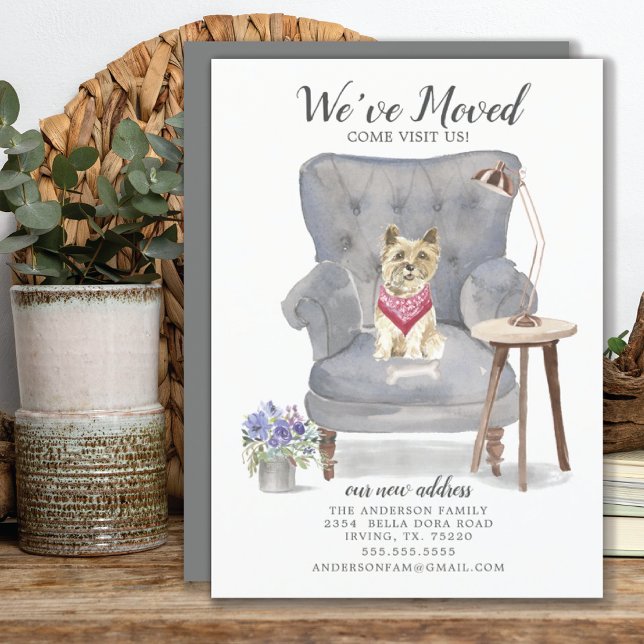 Chien de Cairn Terrier | Faire-part de déplacement (Créateur téléchargé)