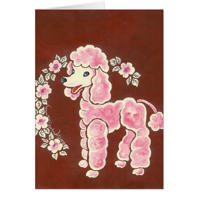 Chien de caniche rose Girly mignon (Devant)