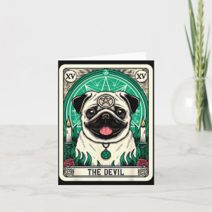 Chien de carte de tarot Le Diable Satanique Goth H