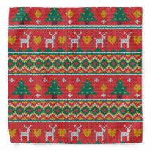 Chien de cerfs de Noël Knitted Bandana