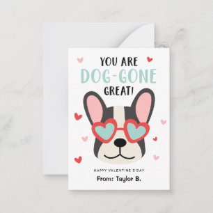 Chien de classe Valentine's Day Cartes pour enfant