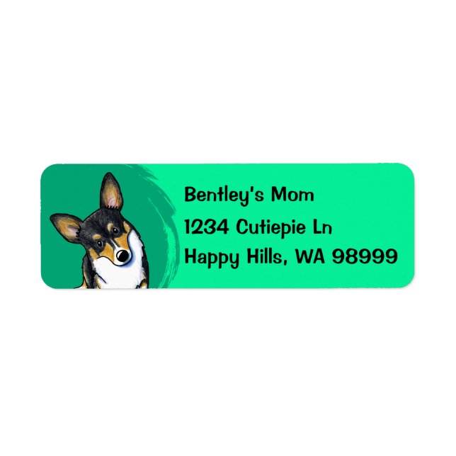 Chien de Corgi Étiquettes de adresse (Devant)