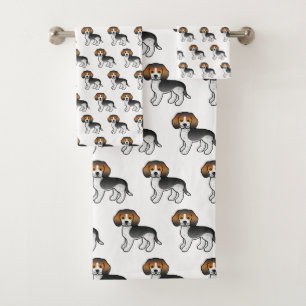 Chien de dessin animé mignon motif Beagle à tiquet