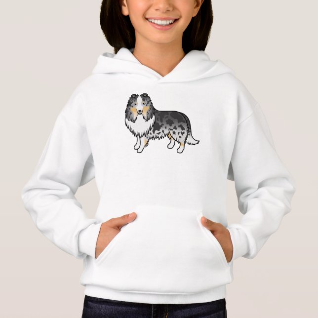 Chien de dessin animé Sheltie Shetland Sheepdog Bl (Devant)
