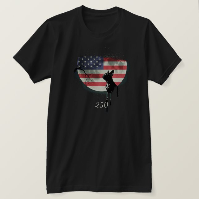 Chien de garde américain - T-Shirt Bouledogue fran (Design devant)