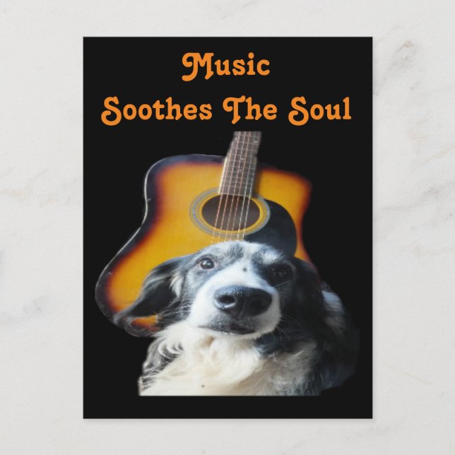 Chien de guitare de carte postale (Devant)