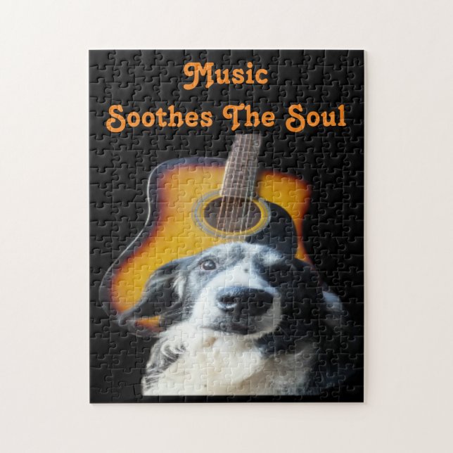 Chien de guitare de puzzle (Vertical)