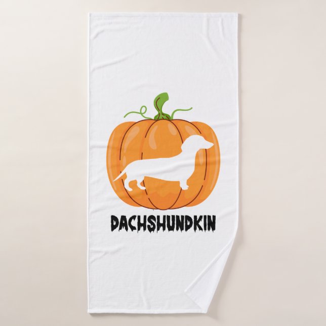 Chien de Halloween Dachshund (Serviette de bain)