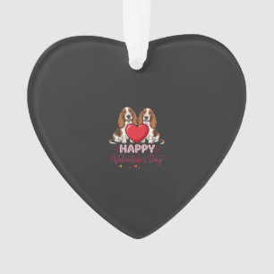 Chien de la Saint-Valentin Basset Hound Floral