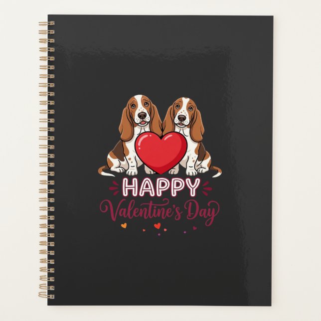 Chien de la Saint-Valentin Basset Hound Floral (Devant)