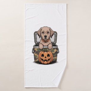 Chien de laboratoire brun Halloween épouvantable