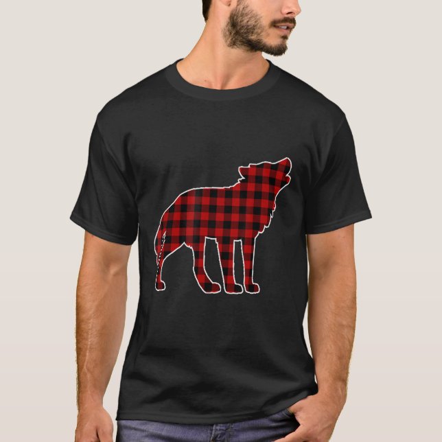 Chien de loup, Chemise de Noël Buffalo, T-shirt (Devant)
