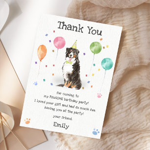 Chien de Montagne Bernese Carte de remerciements d